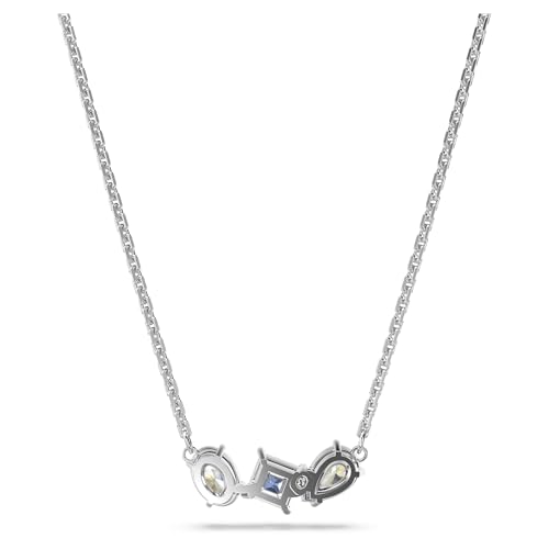 Image of Swarovski Mesmera pendant, Mixed cuts, Blue, Rhodium plated
