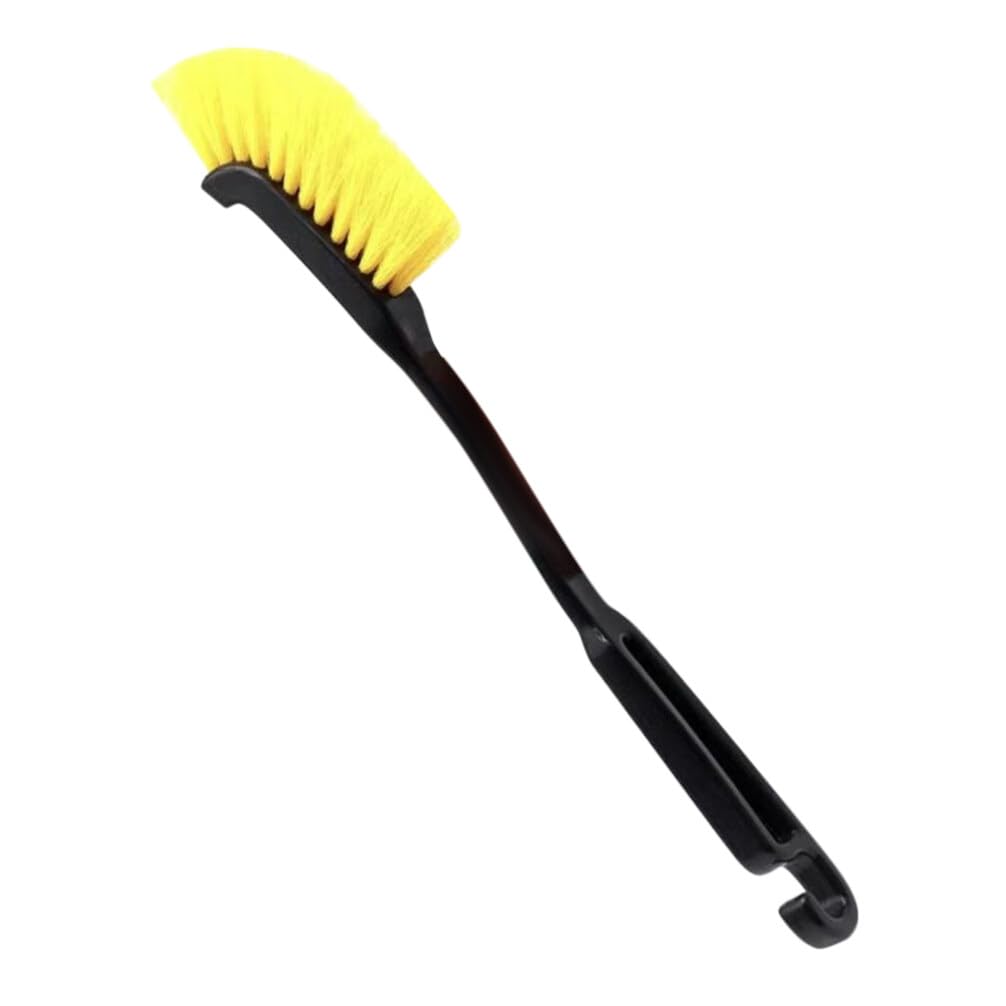 TOPPERFUN Car Wash Brush, 11in Wheel Long Handle Brush, Tire Cleaner Wheel Tire Brush, Special Crevice Brush for Cars Washing Brush, Car Detail Brush for Hard to Reach Areas