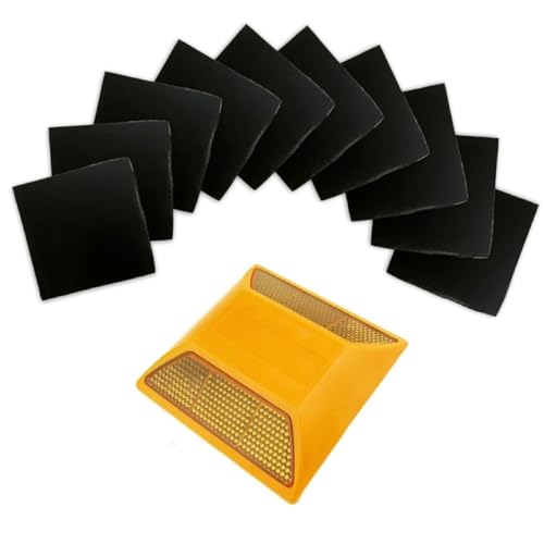Adhesive Sticky Pads for Road Reflectors, 4' x 4' Butyl...