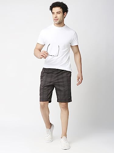 Image of Thomas Scott Men's | Checks | Chino Shorts | Regular Fit | Linen Blend | Above Knee | Casual Short