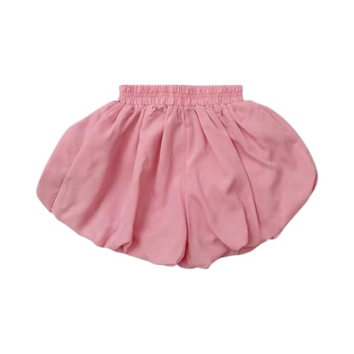 Girls Bubble Shorts High Waisted Puffy Skorts Y2K Mini Skirts Ruffle Hem Bloomers Elastic Waist Cute Shorts Athletic Bottoms