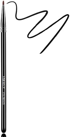 Eyeliner Brush Fine Round Point-PRO Precision Gel Eye Liner Makeup Brush Liquid Eyeliner Make Up Brush Ultra Thin Round Premium Quality Soft Synthetic Bristles Eye Cosmetic Tool