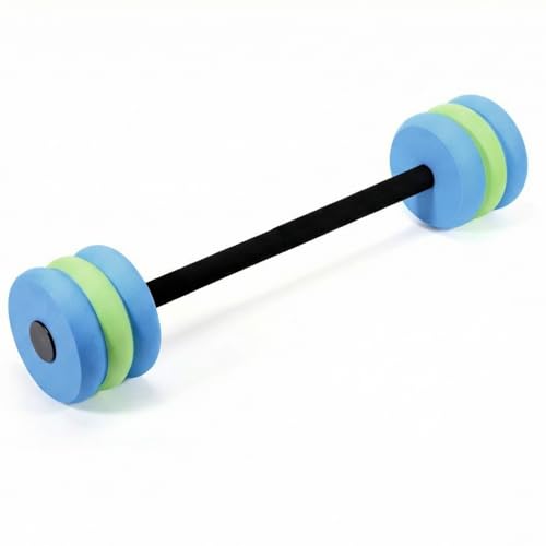 Long Aquatic Exercise Dumbbells Pool Exercise Foam Water Weights Dumbbell Aquatic Pool Barbells with High Density EVA Foam for Swim Water Aerobics Workouts Loss(Blue and Green 25.2 Inch)