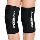 ComfiTECH 2 Pack Knee Ice Pack Wraps, Elbow Calf Brace Flexible Reusable Gel Cold Compression Sleeve for Soothing Meniscus Tear and ACL Discomfort, Muscle Relaxation, Sports Recovery, Medium
