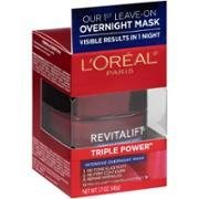 (2Pack) L'Oreal Paris Revitalift Triple Power Intensive Overnight Mask, 1.7 oz=3.4oz