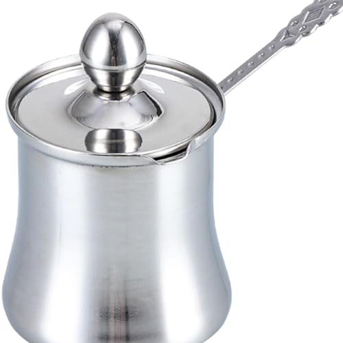Cafetera turca de 280ml y tetera de acero inoxidable para repostería individual 4