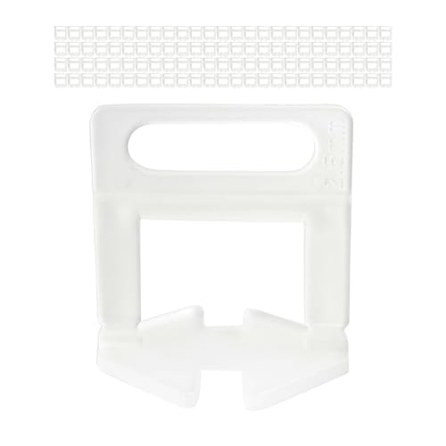 Distanziatori per piastrelle, per larghezza fuga 2,5 mm e altezza piastrella 3-15 mm, 100 pezzi, Distanziatore livellante, Sistema livellamento pavimenti, Utensili e Ausili piastrellatura, tile