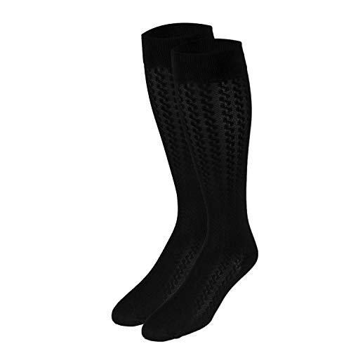 Image of Truform Compression Socks, 15-20 mmHg, Knit Women's Dress Socks, Knee High Over Calf Length