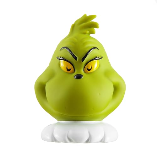 Grinch Dr.Seuss Squishy Night Light 6 Soft LED Mood Lamp for Christmas Decor Kids Bedrooms Collectors & Gift Giving