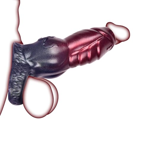Knot Penis Sleeve Cock Sleeve, Cock Ring Penis Extender Ultra-Soft Penis Enlarger for Couples, Delay Ejaculation Stronger Erection Enhancement, Silicone Penis Rings for Testicles G Spot Stimulation