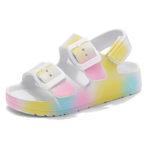 Image of Toddler Girls Boys Sandals Adjustable Buckle EVA Slipper Sandals With Hook Loop Back Strap