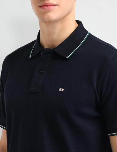 Image of Arrow Sport Men Regular fit Cotton Solid Short Sleeves Polo Shirt
