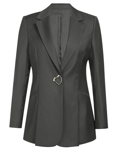 Manteau smoking femme blazer de costume boutonné aux finitions soignées