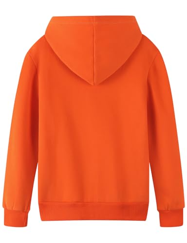 Image of Spring&Gege Youth Solid Fleece Hoodies Soft Full Zip Hooded Sweatshirts for Children (3-12 Years)