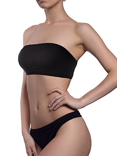 Bencailor 6 Pack Strapless Bra for Women, Padded Seamless Bandeau Bra with Support Wire Free Tube Top Non Slip Bralette2