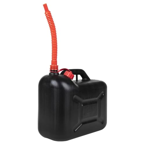 Homgoday Bidón de Combustible Boquilla Flexible 3 ud plástico Negro 20 l Garrafas para Combustible portátiles