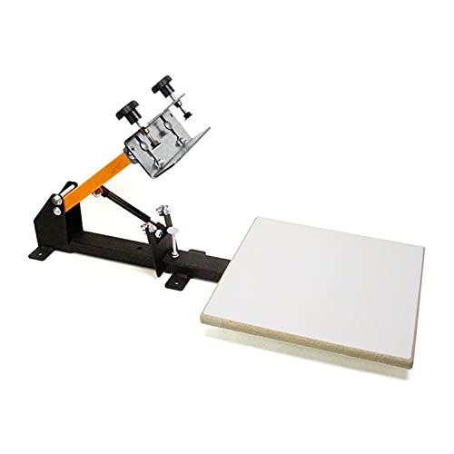 Ecotex® Single Color Printing Press with Laminate Square Platen Adjustable Off Contact Screen clamp by Screen Print Direct (Single Color)