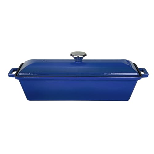 Lava Signature Enameled Cast-Iron Bread/Terrine Pot - 3 x 10 inch, Cobalt Blue