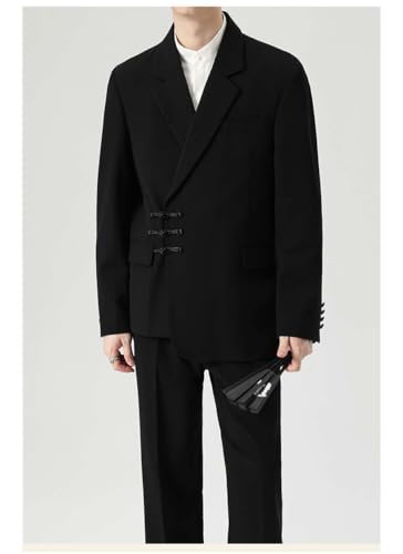 Men's Casual Suit Jacket Notch Lapel Tuxedo Coat Business Daily Blazer3