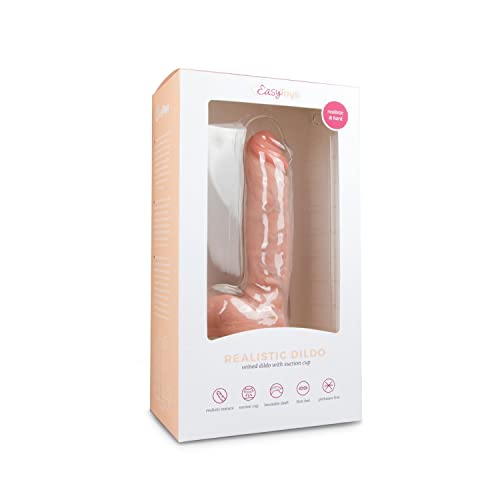 Realistischer Dildo - 22,5 cm für Strap-Ons geeignet - Beige