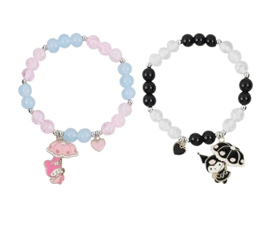 Needs Friendship Bracelet for Girls Women Kuromi Sanrio Crystal Beads Bracelet for Couples Matching Bracelets Cute BFF Best Friend Bracelet Birthday Gift for Kids Girls, Friend, Sister - 2 Pcs (B0DC4L2LNX) Amazon Price History, Amazon Price Tracker