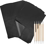 Gran cantidad: proporciona 100 hojas de papel de carbono con 5 lápices de trazado en total, suficiente para su uso diario.