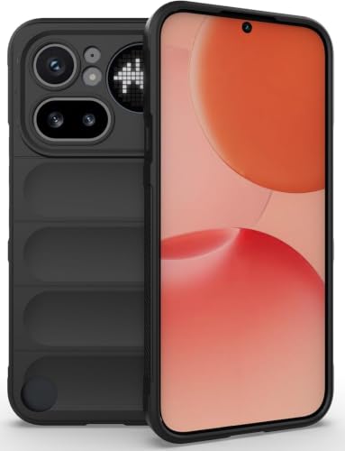 Image of ShieldTech AirGuard Series Back Cover Case for Nothing Phone 4a Pro | Microfiber Lining | Airbag Cushion Drop Protection | Silicone Cover Case | Anti Slip Grip - Black for Nothing Phone 4a Pro