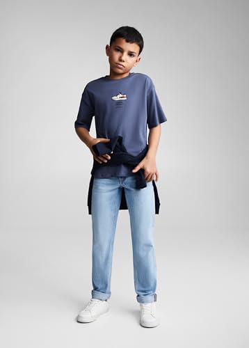 Alan Jones Clothing Boys Graphic Print Relaxed Fit Cotton T-Shirt