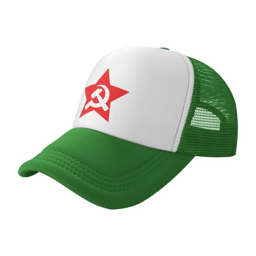 Hammer and Sickle Trucker Hat Snapback Mesh Baseball Cap Unisex