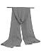 Sheer Soft Chiffon Bridal Women's Shawl For Special Occasions Stone Grey 79" Long 20" Wide