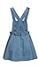 CutiePlusU Button Crotch Onesie Adult Romper Bodysuit Costume- Despicable Denim Overalls Skirt Blue XS