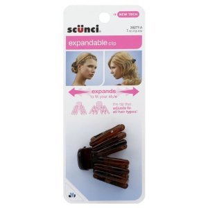 Scunci Hair Clip, Expandable (Pack of 3)