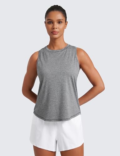 Image of CRZ YOGA Lightweight Racerback Tank Top | Workout, Moisture Wicking, Classic Fit, Hip Length, Reflective Spots, Sleeveless Shirts for Women