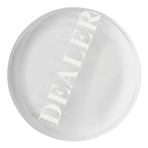 KICHOUSE Poker Button for Game Poker Chip Letters Wear-Resistant and Sturdy Poker Game Accessory