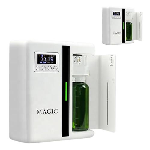 2x Difusor Eléctrico de Aceites Esenciales. Difusor Profesional de Fragancias. Ambientador Marketing Olfativo Aromaterapia para Hogar y Tienda. Apto para Superficies de 50-300m².