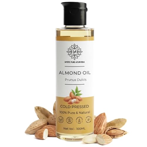 Image of Almond Oil Pure & Raw Cold Pressed | Glowing Skin, Body Massage & Hair Growth | Organic Therapeutic Grade - 100ml
