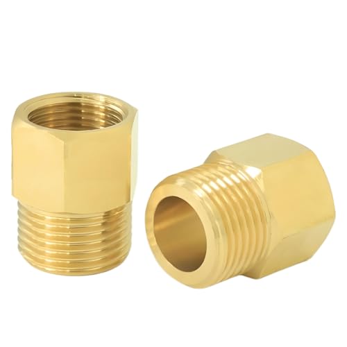 9/16" Female to 3/8" Male Brass Adapter, 2PCS