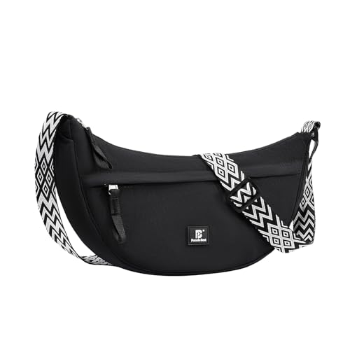 Pomelo Best Halbmond Handtasche Damen & Herren Wasserabweisende Crossbody Moon Bag – Leichte Umhängetasche klein mit breitem Schultergurt