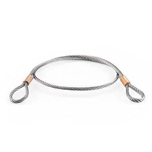 Câble Acier Inoxydable Avec Boucles 7,5m X 4mm 7x19 V4A - Antivol Robuste DQ-PP