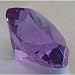 1 X Beautiful Dark Purple Shining Glass Diamond Paperweight 3" 80mm Great Christmas Gift