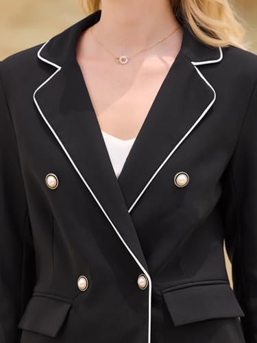 Women's Double Breasted Work Blazer Business 2025 Casual Suit Jacket4