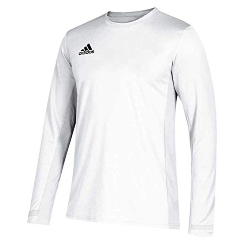adidas Male Team 19 Long Sleeve Jersey , White , L adidas Male Team 19 Long Sleeve Jersey , White , L