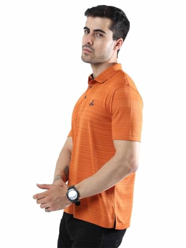 Image of STELLERS Men's Polo T-Shirt | Barcode Weave | Wrinkle Free | Soft and Feather Touch | Arid Play | Regular Fit
