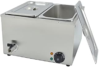TAIMIKO Bain Marie Commercial Electric Food Warmer 1500W Stainless Steel Buffet Countertop (2 Pans)