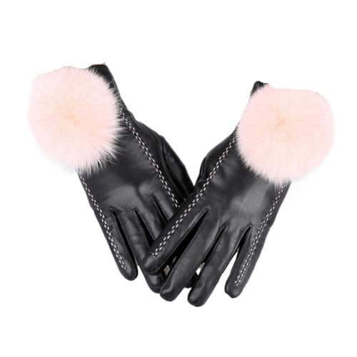 Gants d'hiver en cuir pour femme contre le froid intense avec doigts