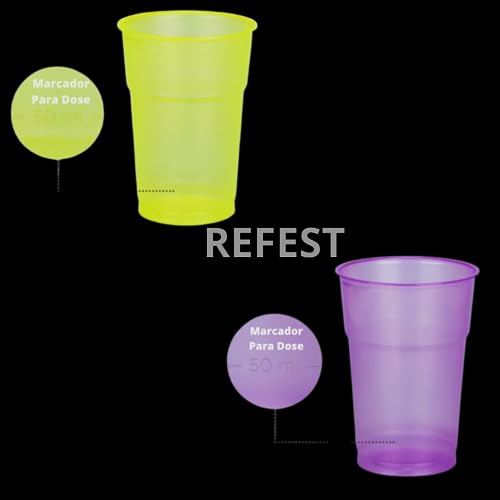 Copos Neon Descartáveis Festa Balada 300 ml Drinks Brilha Na Luz Negra 250 unidades