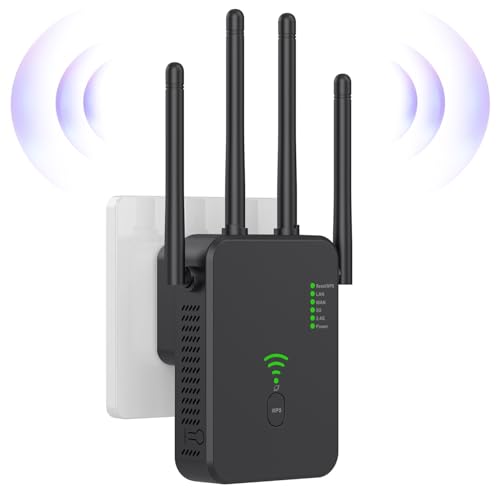 Necomi WiFi Range Extender, 300M Wireless Router,Wifi Repeater,Ac Dual Band 2.4 Anti-Interference,Wps Function One Click Interconnection,Can Connect to Desktop/Wireless Internet Simultaneously