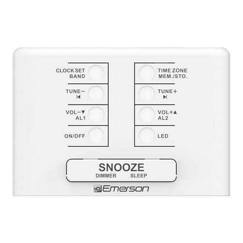 Emerson SmartSet Dual Alarm Clock Radio with PLL AM/FM, Auto Time Setting, Sleep Timer, Snooze, 20 Presets, Easy-to-Read 0.9-inch Blue Dimmable LED Display, CKS1500 - Image 5