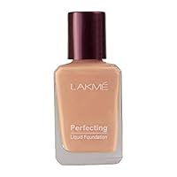 Lakmé Perfecting Liquid Foundation, Marble, Waterproof Full Coverage Long Lasting – Light Oil Free Face Makeup With Vitamin E, Dewy Finish Glow, 27ml