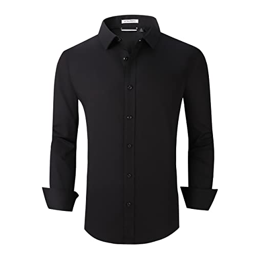 Alex Vando Mens Dress Shirts Regular Fit Long Sleeve Stretch Business Dress Shirts for Men